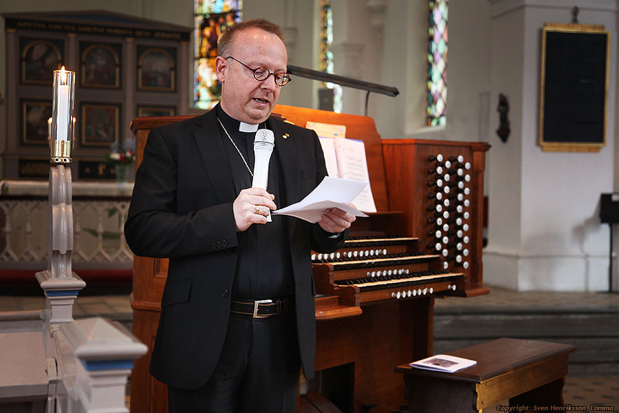 Jan-Olof Aggedal  i Lomma kyrka Foto: Sven Henriksson minnesbild.com