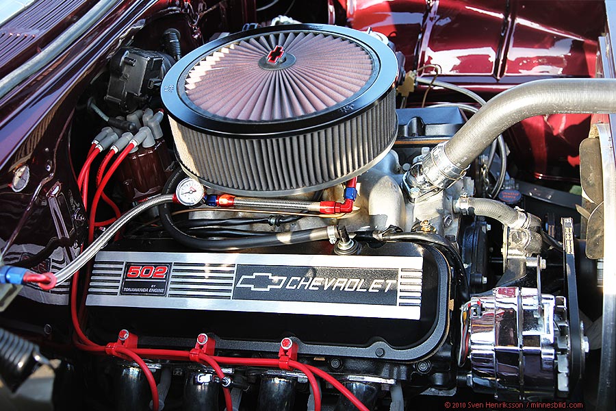 Chevroletmotor 502. Motorträff i Löddeköpinge. Foto: Sven Henriksson, minnesbild.com