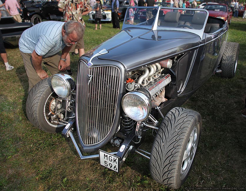 Ford med Porschemotor. Motortrff i Lddekpinge. Foto: Sven Henriksson, minnesbild.com