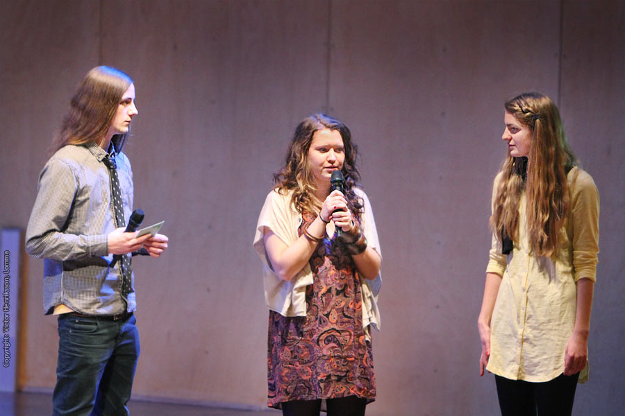 Karl Friberg Nilsson,  Weronika Bojanowicz och Julia Andersson