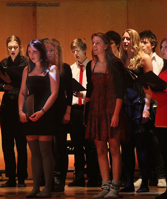 Lars-Erik Larsson-gymnasiets Julkonsert 2010 Foto: Victor Henriksson Lomma