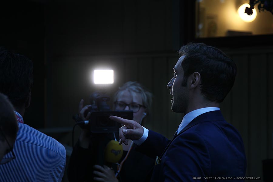 Mns Zelmerlw backstage, foto: Victor Henriksson minnesbild.com